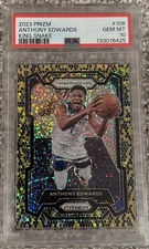 2023-24 Panini Prizm #108 Anthony Edwards King Snake SSP PSA 10