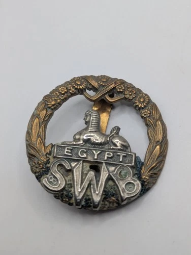 Original WW2 British Army Cap Badge - South Wales Borderers Military Vintage