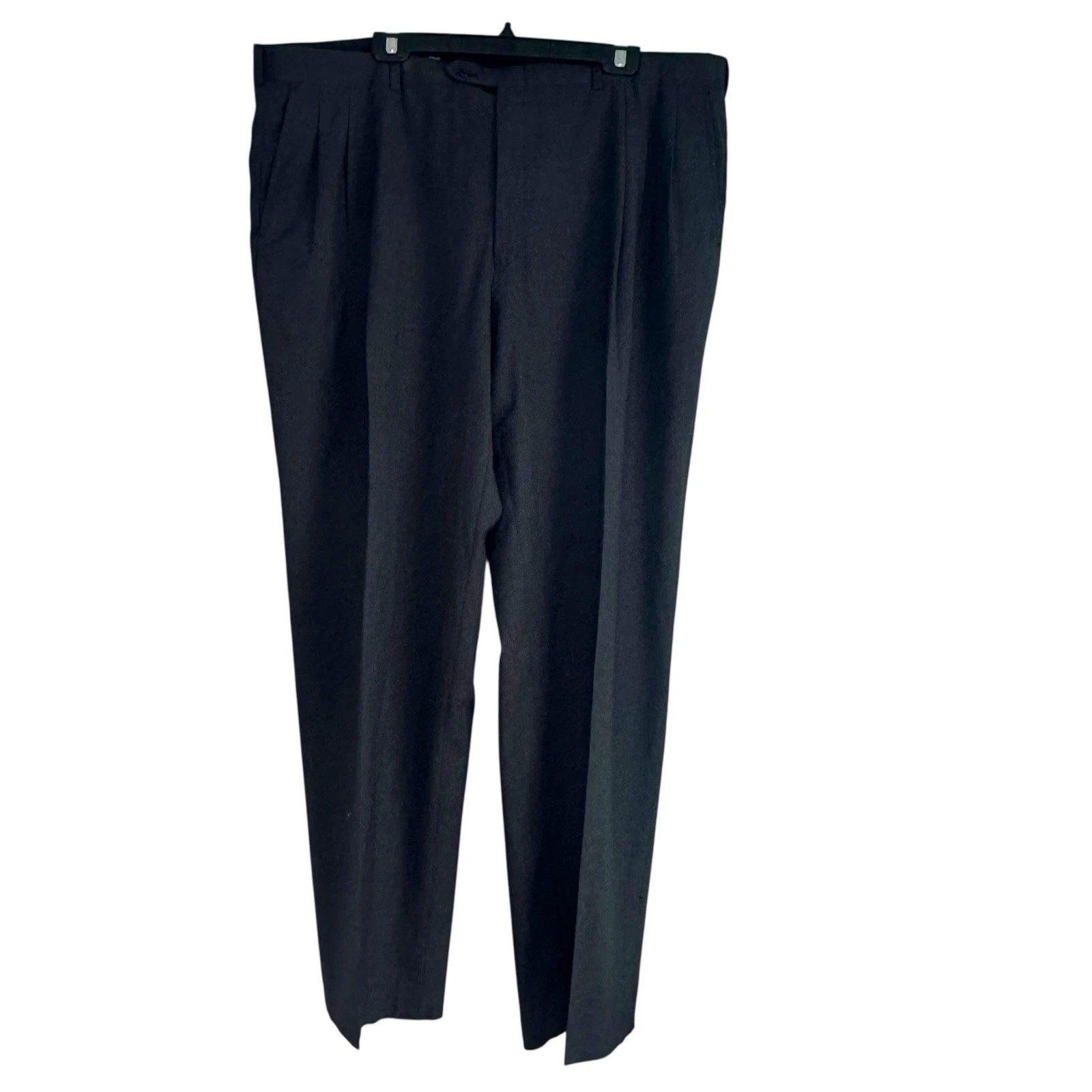 Pantaloni Burberrys of London Loro Piana Italia grigio antracite pieghettati davanti taglia 44