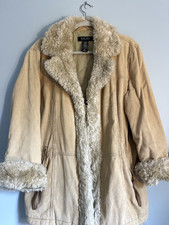 Y2K Tan / Beige - Afghan Penny Lane Coat - EXTRA LARGE
