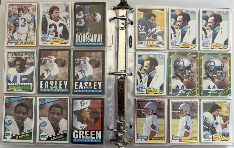 Seattle Seahawks Football Cards 1979 - 1986 Topps & Fleer (Lot sale) - Image 2 of 4