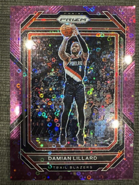 2022-23 Panini Prizm Fast Break Purple Prizm /75 Damian Lillard #62