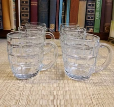 Six Vintage Crown Dema Mugs