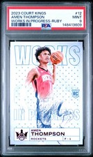 2023 Court Kings Works In Progress #12 Amen Thompson Ruby PSA 9 New Slab!