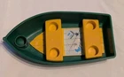 Vintage 1972 Fisher-Price Original Little People Row Boat Green & Yellow