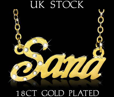 SANA NAME NECKLACE 18ct Gold Plated 