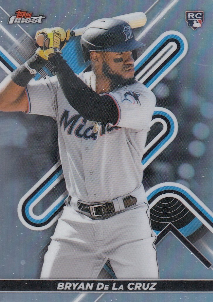 BRYAN DE LA CRUZ FINEST ROOKIE REFRACTOR RC MIAMI MARLINS #24 2022 22 TOPPS