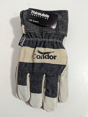 Condor Leather Cow Split 3M Thinsulate Insulation 100 Gram Adult Large Gloves 