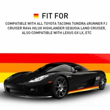 Racing Plaid Side Door Fender Skirt Stripes Decal Stickers Red Orange Yellow NEW