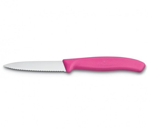 Nuevo cuchillo de pelar VICTORINOX borde ondulado dentado punta puntiaguda 8 cm clásico suizo - Imagen 4 de 7