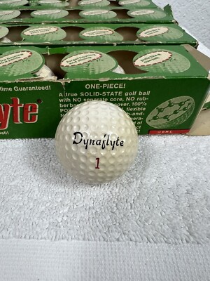 4-Dynaflyte Golf Ball 4pk Sleeves VTG 1960s 1 Piece No Separate Core Made in USA