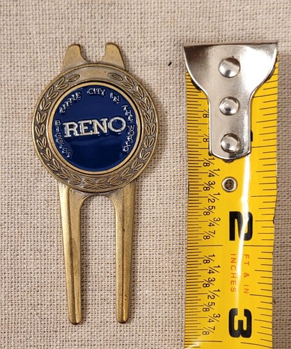 Vintage Reno Golf Divot Tool Brass - Picture 2 of 4