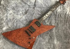 Explorer Electric Guitar Mahogany Body Top Quilted Bubinga Fingerboard Ebony