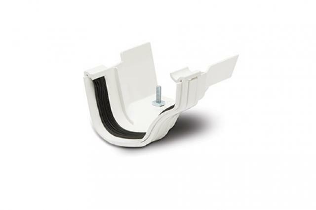 Polypipe ROG15W 130mm Ogee Plastic Gutter to Ogee Cast Iron Adaptor L/H White