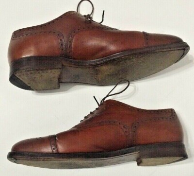 Bowen Men\'s Oxford Dress Shoes Brown Leather‎ Size 10 M Made in England Bowen Oxford Dress Shoes Made In England Cap Toe Brown  main image 2