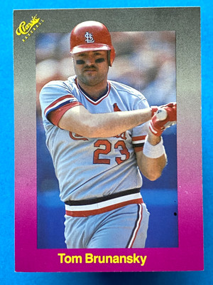 Tom Brunansky 1989 Classic Update Purple Travel Edition #186 St. Louis Cardinals