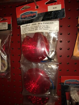 Kuryakyn New Panacea 3'' Red/Amber HD Classic Bullet Turn Signal Inserts 4966