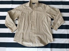   Ralph Lauren Regent Plaid Grid Yellow/Blue Button Down Shirt Men XL 17 34 35   