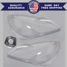A Pair NEW Front Headlight Lens Cover+Glue For Mercedes-Benz SLK R171 2005-2011