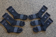 New Bombas Unisex Honeycomb Crew Socks - BLACK - 6 Pairs - MEDIUM