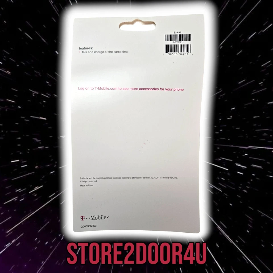 Nuevo cargador de coche micro USB T-Mobile OEM NEGRO con puerto de carga adicional Galaxy S5 Foto 4 de 4