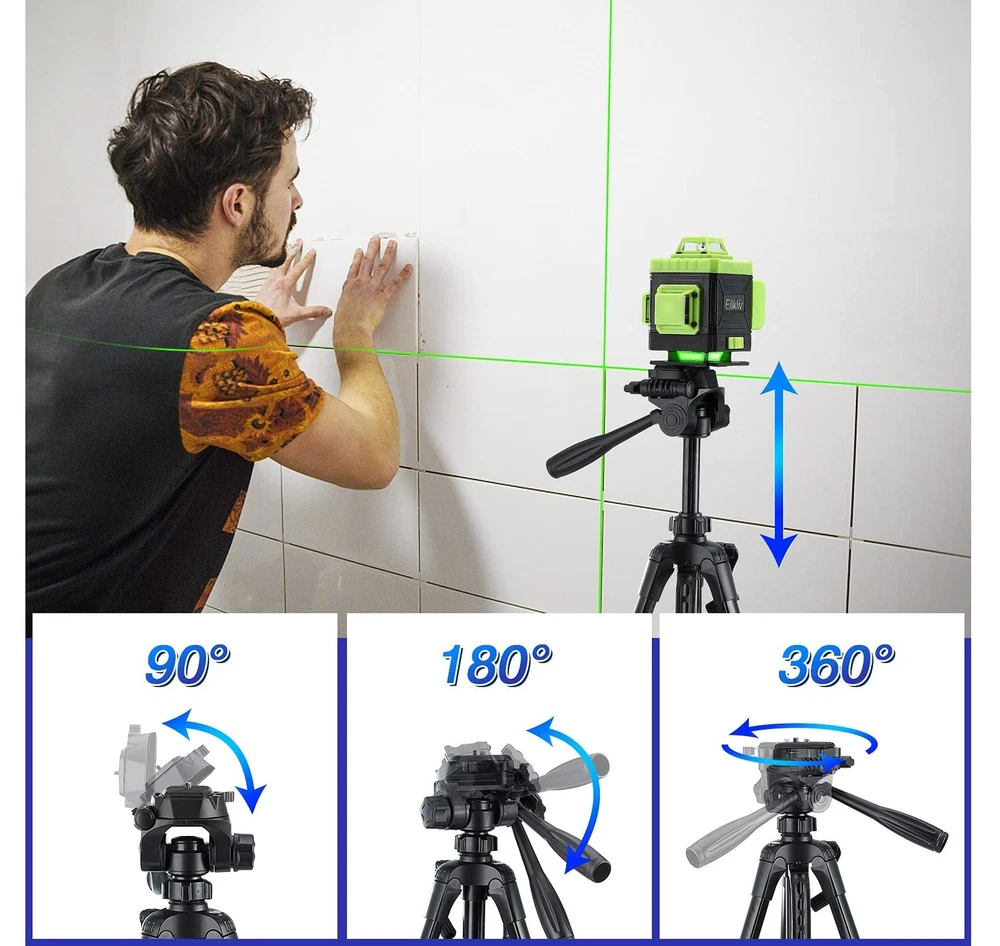 Laser Level Self Leveling - Elikliv 200ft Outdoor Robust Indoors 4D Green Cro...