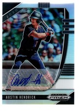2020 Panini Prizm Draft Picks Base Autographs Prizms Silver #12 Austin Hendrick