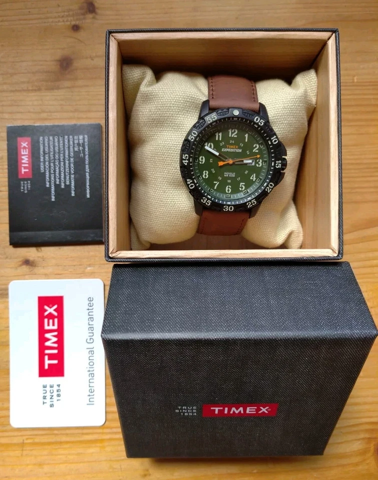 TIMEX EXPEDITION INDIGLO WR 50 M NEW [NOS] Nuovo Con Scatola  - Immagine 3 di 4