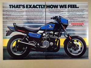 1984 Honda Nighthawk S Motorcycle Vintage Print Ad Ebay