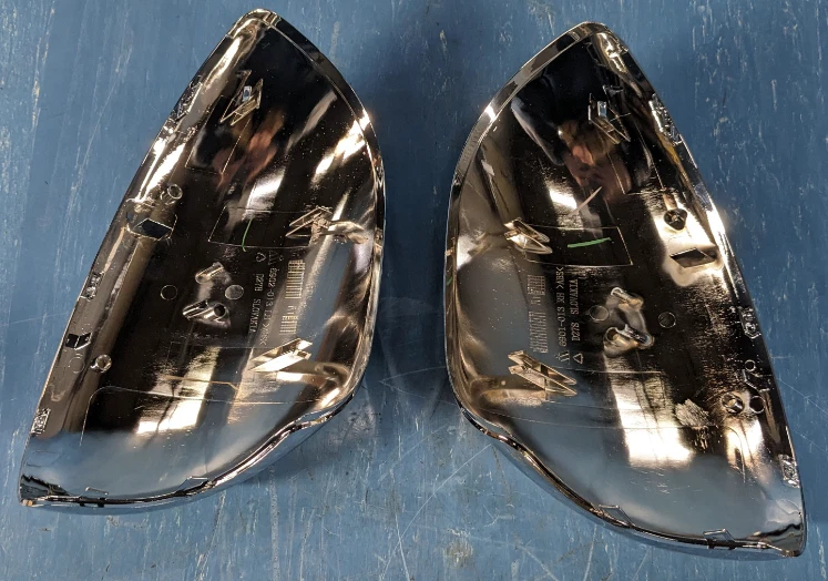 FIAT 500L 2012-on Chromed Plastic Skullcaps Cap Side Mirror Cover 0050926890 - Image 3 of 4