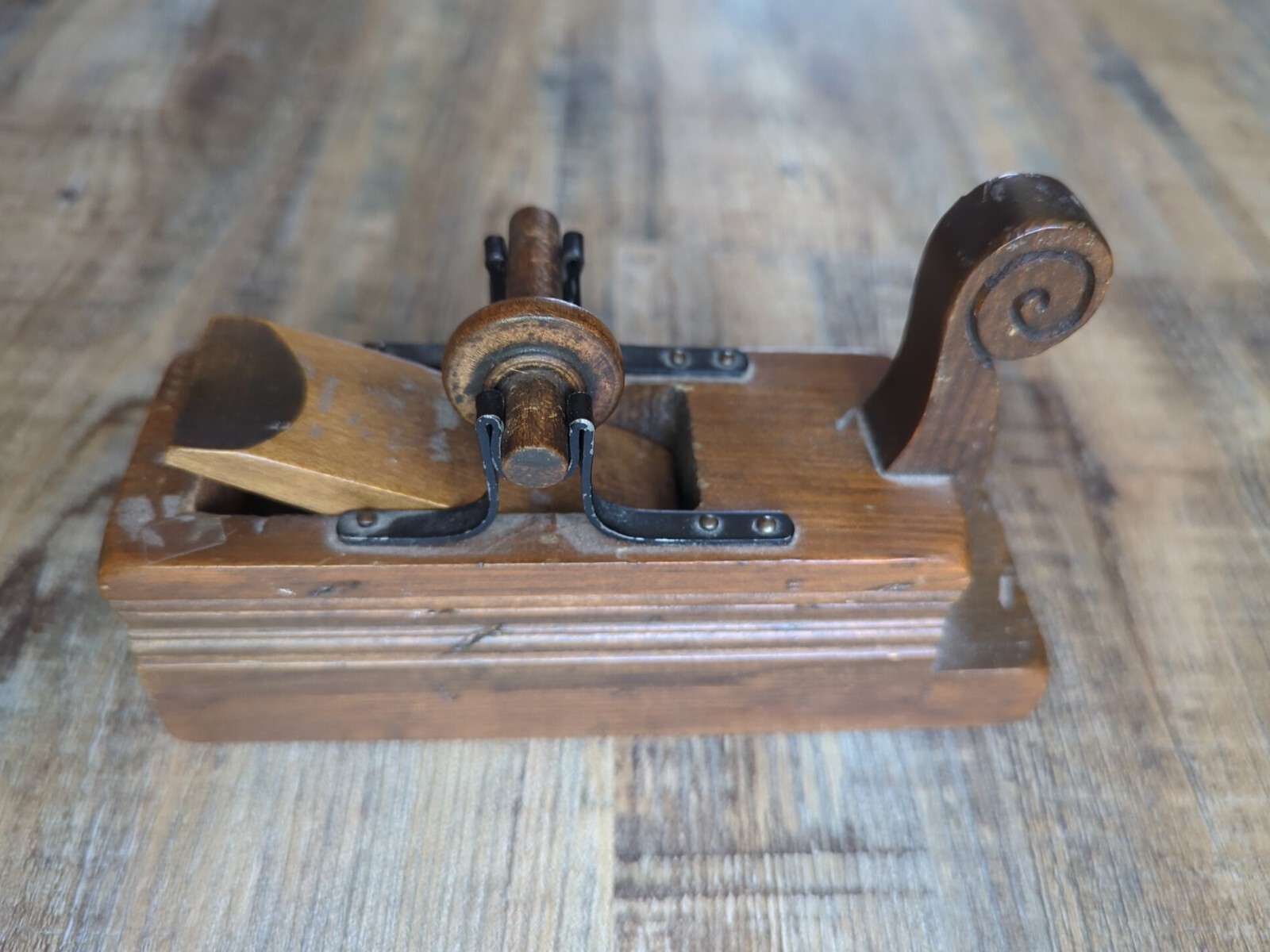 Wooden Tape Dispenser Neiman Marcus Unique Art Style Designer Desktop Office-image