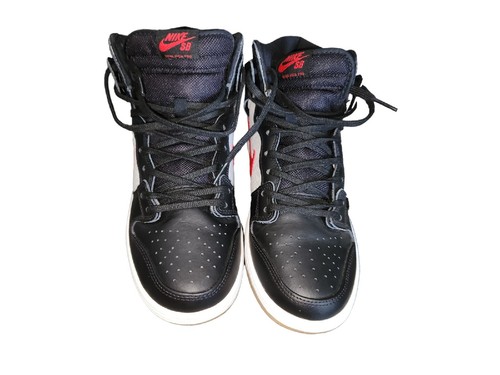 Nike Dunk High Pro SB 2014 Black University Red Medium Grey Size 8.5(305050-068) - Picture 5 of 9