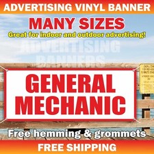 GENERAL MECHANIC Advertising Banner Vinyl Mesh Sign Service Repair Car Auto Care