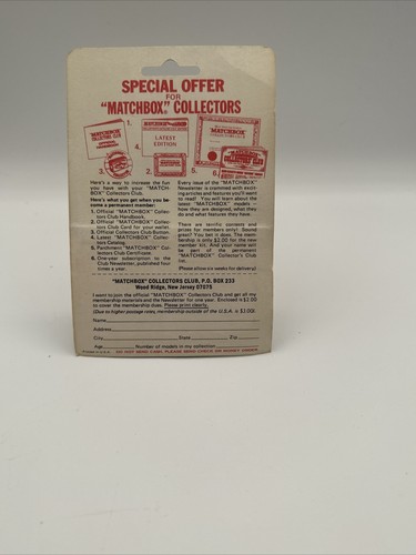 MATCHBOX LESNEY SUPERFAST NO. 1X YELLOW FLAMIN MANTA NOS VINTAGE 1971 JM2 - Picture 5 of 5