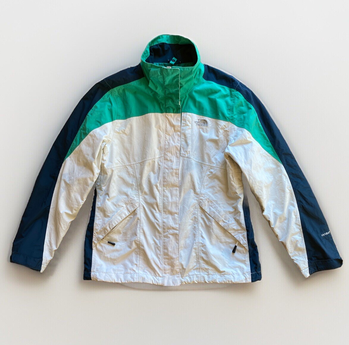 The North Face HyVent Women's Sz M Rain Jacket Windbreaker Blue