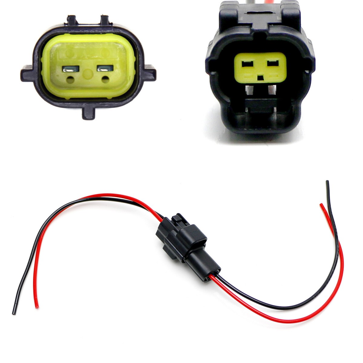 10-Pack 2-Pin Molex Connector Harness - Car Light & Temperature Sensor Plug (Male), Compatible With Hyundai/Excel 33471-0201