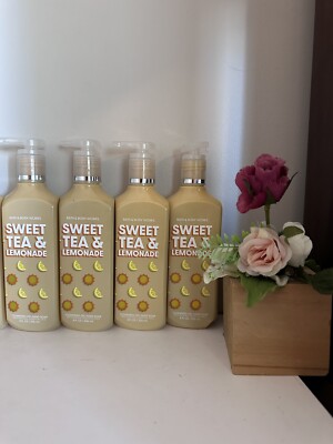 4 New SWEET TEA   & LEMONADE  CLEANSING GEL HAND SOAP BATH & BODY WORKS