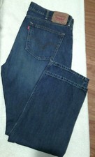 Mens Levis 505 Straight Fit Blue Jeans size 38x 30 GUC