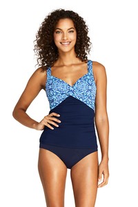 lands end wrap underwire tankini top