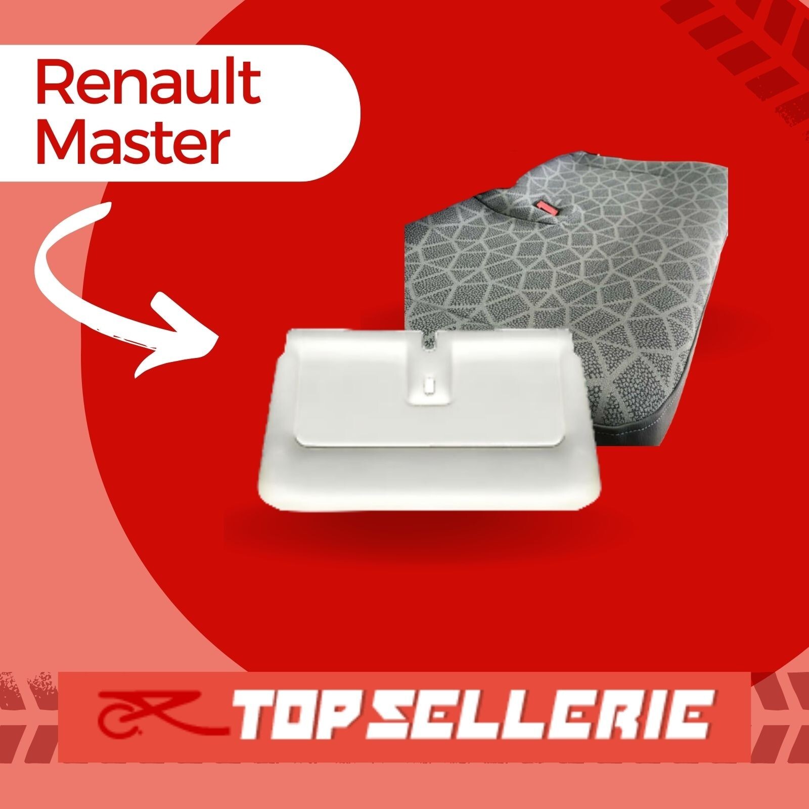 Mousse et garniture banquette Renault Master 2 tissu Veloum pour réparer une assise affaissée