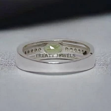 Peridot Oval Cut Gemstone With 925 Sterling Silver Ring For Men's #933