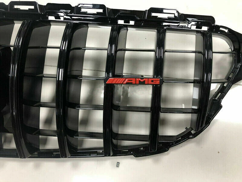 AMG Emblem GT PanAmericana Front Grille Red Badge for Mercedes C43 E43 GL63 US Foto 3 de 4