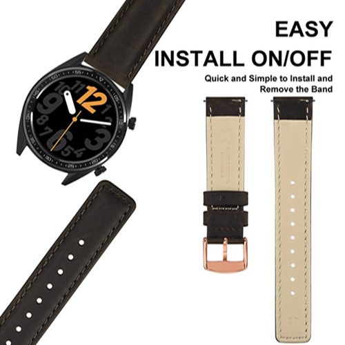 Annefit Crazy Horse Leder Uhrenband Schnellspanner Uhrenarmband 18 mm 20 mm 22 mm - Bild 123 von 184
