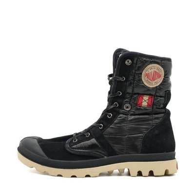 Palladium Damen Originale Stiefel Schwarz Textil/Wildleder Hoch Outdoor EU 37
