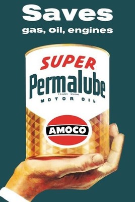 AMOCO Super Permalube Motor Oil Saves Engines! NEW Sign-16x24'' USA STEEL XL Size