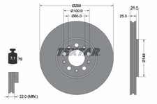 2x Bremsscheibe PRO+ TEXTAR 92106605 für VW POLO 5 6R1 6C1 BORA Variant 1J6 1 4