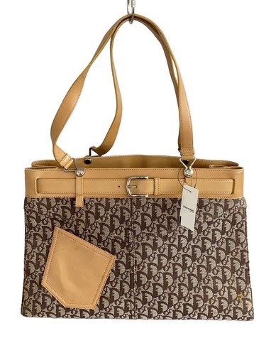 Christian Dior Tote Bag Trotter Canvas BRW Total Pattern Used