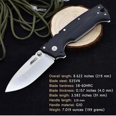 Cold Steel AD-10 Folder 3.5'' S35VN Blade G-10 Handle Free Shipping