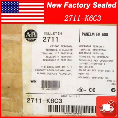 AB 2711-K6C3 Free Shipping 2711K6C3 New in Box New Factory Sealed US