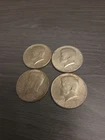 Lot Of 4 1964 Kennedy 90% Silver Half Dollars Philadelphia Mint